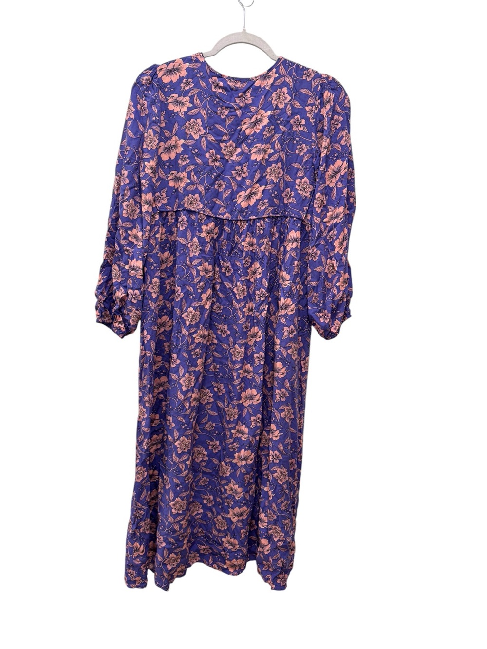 Sunday Up Purple Floral Dress with V-Neck. Size Small - Picture 5 of 5